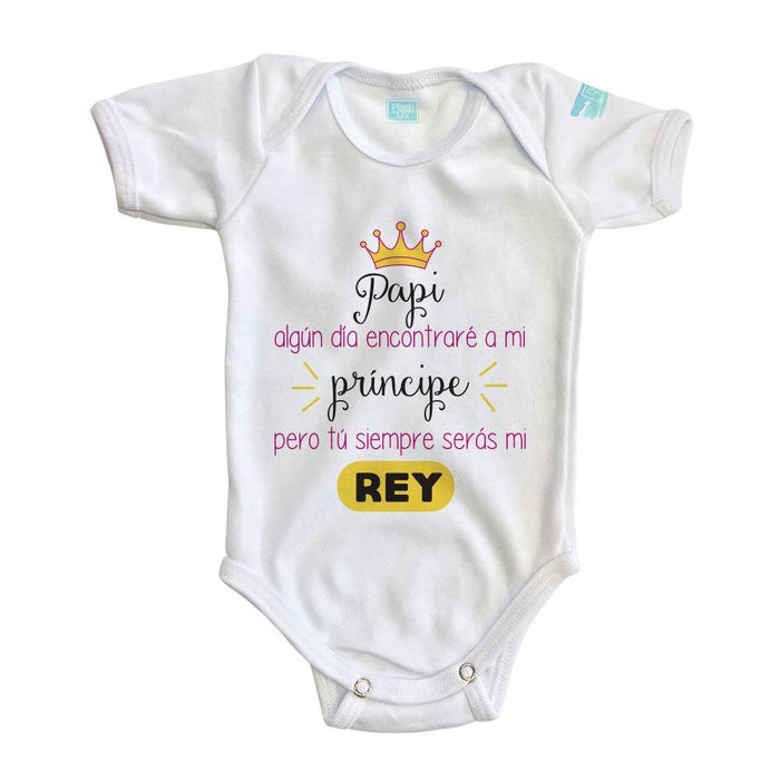 Body bebé Papi tu eres mi rey Pañaleros Personalizados Clientes