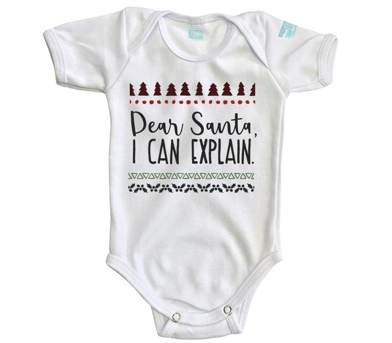 Body Bebé I Can Explain Pañalero Manga Corta / Blanco / 0m