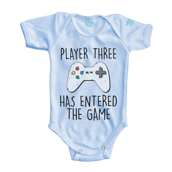 Body Bebe Player 3 Has Entered the Game Pañalero Manga Corta / Azul / 0m