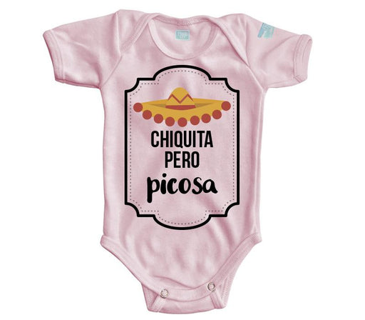 Body Bebé Chiquita pero Picosa Pañalero Manga Corta / Rosa / 0m