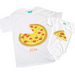 Kit Pizza - Playera y Body Bebé Kit Papás e Hijos