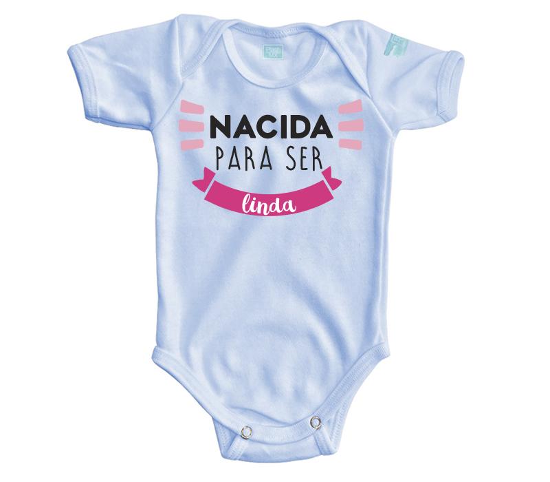 Body Bebé Nacida para ser Linda Pañalero Manga Corta / Azul / 0m