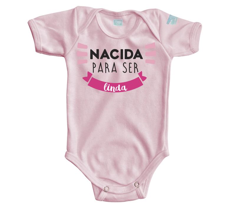 Body Bebé Nacida para ser Linda Pañalero Manga Corta / Rosa / 0m