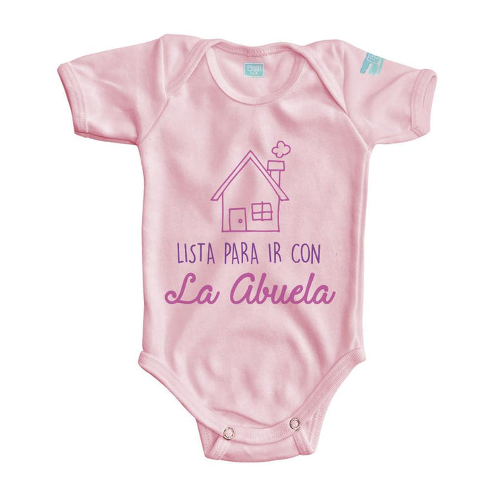 Body Bebé Casa de la Abuela Pañalero Manga Corta / Rosa / 0m
