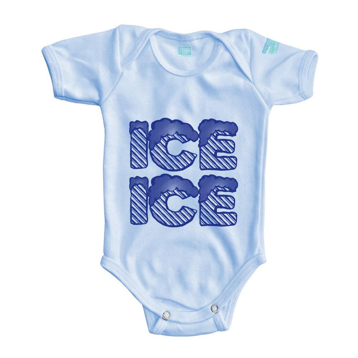 Body Bebé Ice Ice Baby Pañalero Manga Corta / Azul / 0m