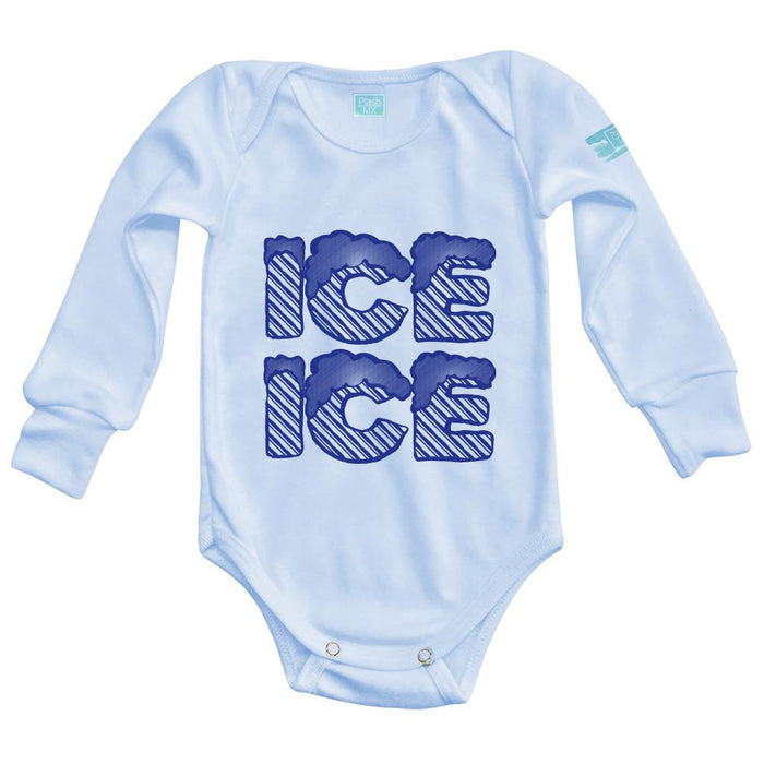 Body Bebé Ice Ice Baby Pañalero Manga Larga / Azul / 0m