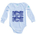Body Bebé Ice Ice Baby Pañalero Manga Larga / Azul / 0m