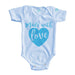 Body Bebé Made With Love Diseño Azul Pañalero Azul / Azul Intenso / Corta / 0m