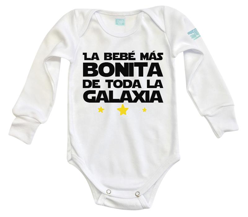 Body Bebé De Toda la Galaxia Pañalero Manga Larga / Blanco / 0m