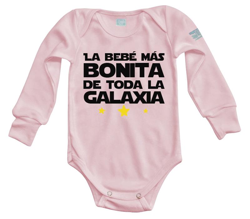 Body Bebé De Toda la Galaxia Pañalero Manga Larga / Rosa / 0m